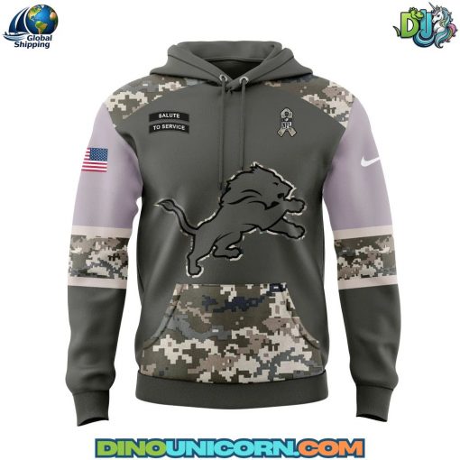 Detroit Lions NFL Salute to Service Club Hoodie