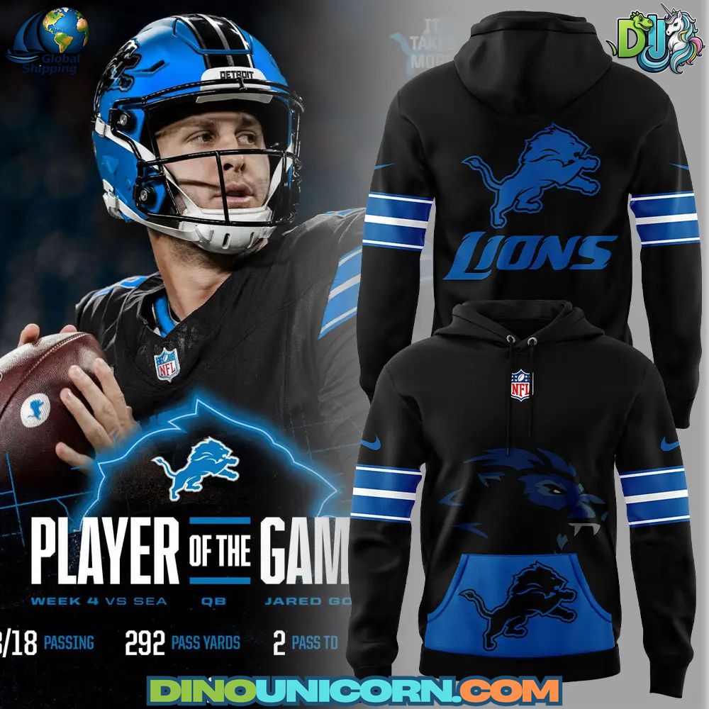 Detroit Lions NFL Uniform Black Hoodie Detroit Lions NFL Uniform Black Hoodie