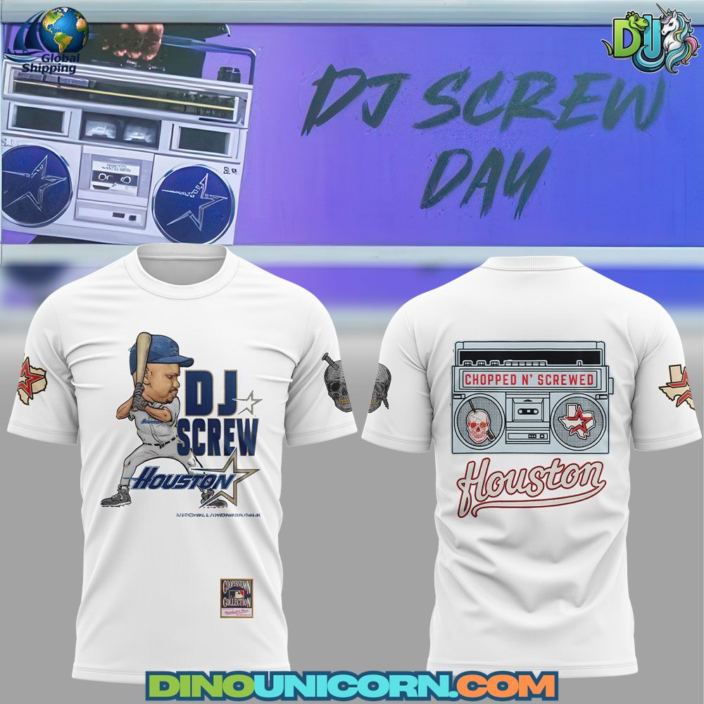 Houston Astros MLB x DJ Screw Tshirt Houston Astros MLB x DJ Screw T-shirt