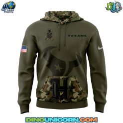 Houston Texans NFL New Army Camo Pullover Hoodie