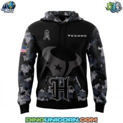 Houston Texans NFL New Black Camo Pullover Hoodie
