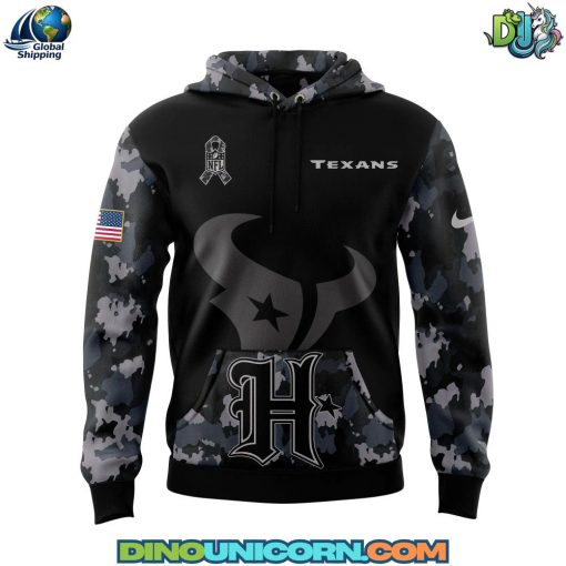 Houston Texans NFL New Black Camo Pullover Hoodie