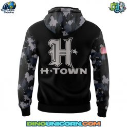 Houston Texans NFL New Black Camo Pullover Hoodie