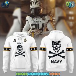 Navy Midshipmen Football NCAA White Hoodie
