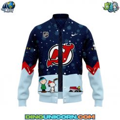 New Jersey Devils NHL Peanuts x Snoopy Night Baseball Jacket