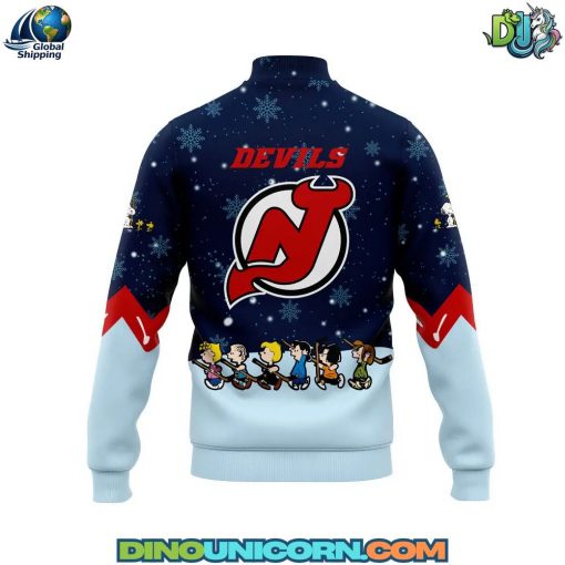 New Jersey Devils NHL Peanuts x Snoopy Night Baseball Jacket