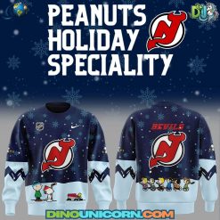 New Jersey Devils NHL Peanuts x Snoopy Night Sweatshirt