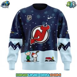 New Jersey Devils NHL Peanuts x Snoopy Night Sweatshirt