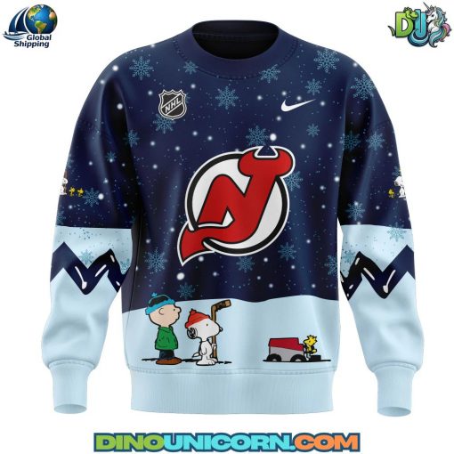 New Jersey Devils NHL Peanuts x Snoopy Night Sweatshirt