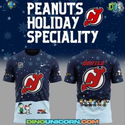 New Jersey Devils NHL Peanuts x Snoopy Night T-Shirt