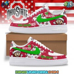 Ohio State Buckeyes Football NCAA Merry Christmas Air Force 1 Sneaker