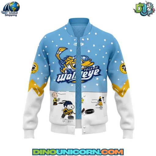 Toledo Walleye Hockey PEANUTS Baseball Jacket