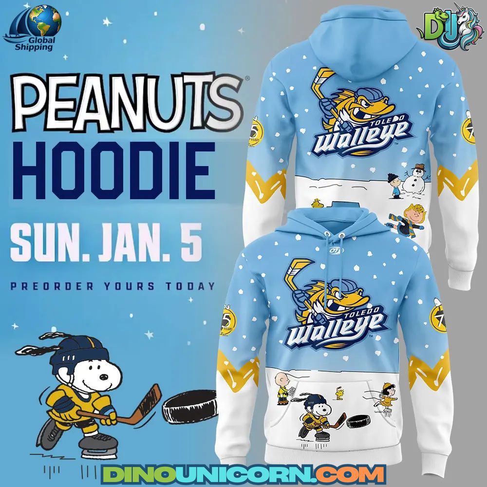 Toledo Walleye Hockey PEANUTS Hoodie Toledo Walleye Hockey PEANUTS Hoodie