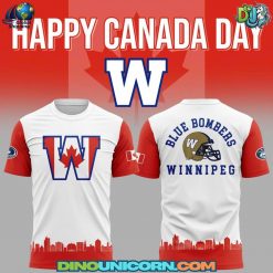 Winnipeg Blue Bombers CFL 2025 Canada Day T-shirt