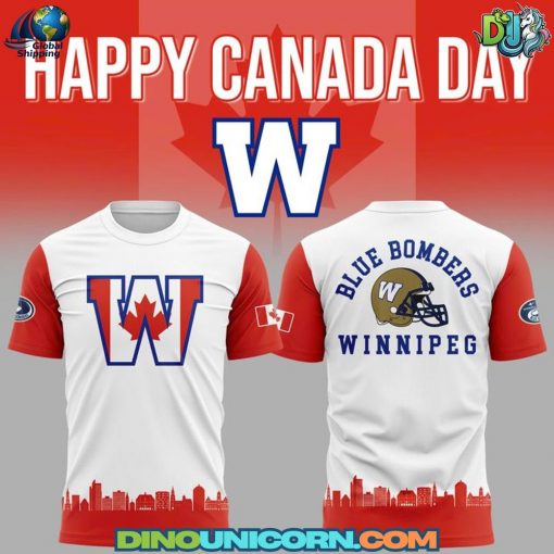 Winnipeg Blue Bombers CFL 2025 Canada Day T-shirt
