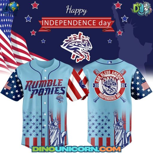 Binghamton Rumble Ponies MiLB Happy Independence Day Baseball Jersey