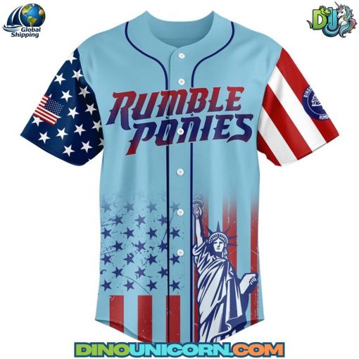 Binghamton Rumble Ponies MiLB Happy Independence Day Baseball Jersey