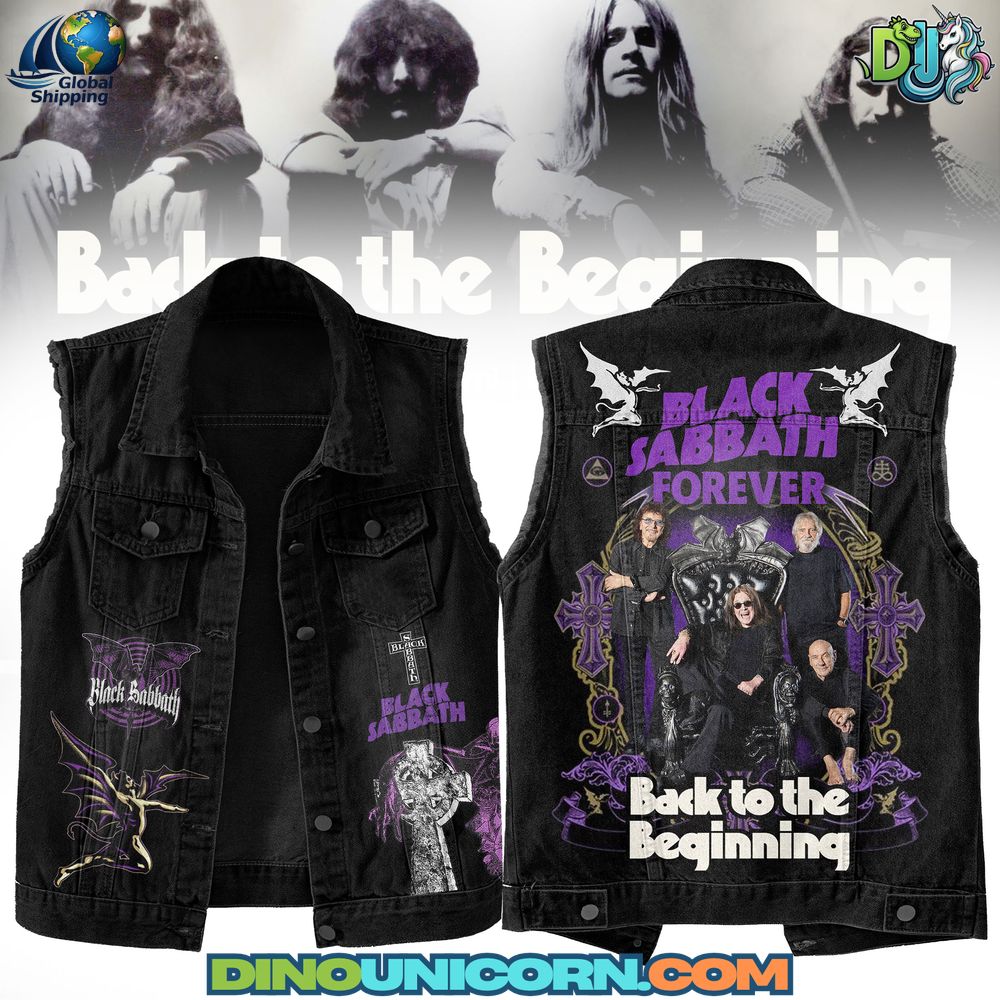 Black Sabbath Back to the Beginning Sleeveless Denim Jacket Black Sabbath Back to the Beginning Sleeveless Denim Jacket