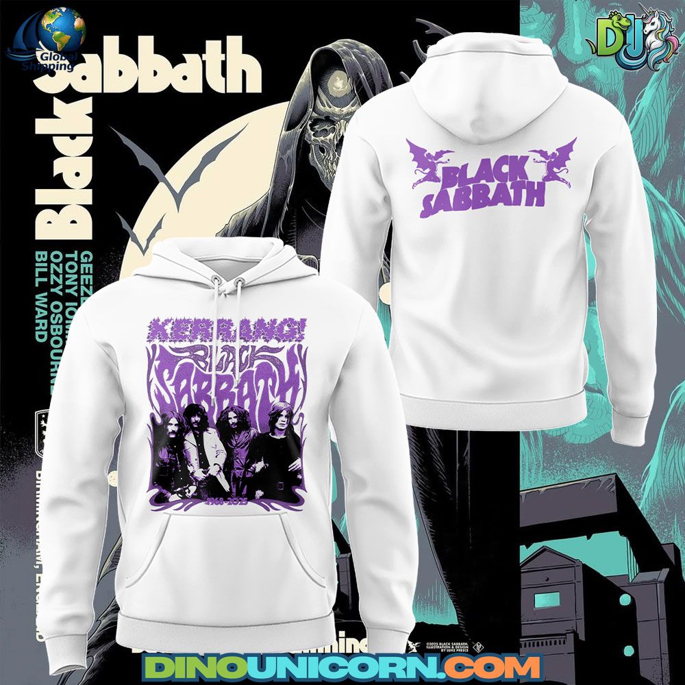 Black Sabbath Back to the Beginning White Hoodie Black Sabbath Back to the Beginning White Hoodie