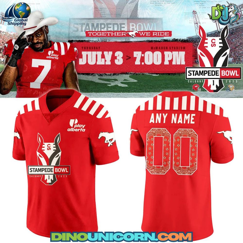 Calgary Stampeders CFL x 2025 Stampede Bowl Football Jerseys Calgary Stampeders CFL x 2025 Stampede Bowl Football Jerseys