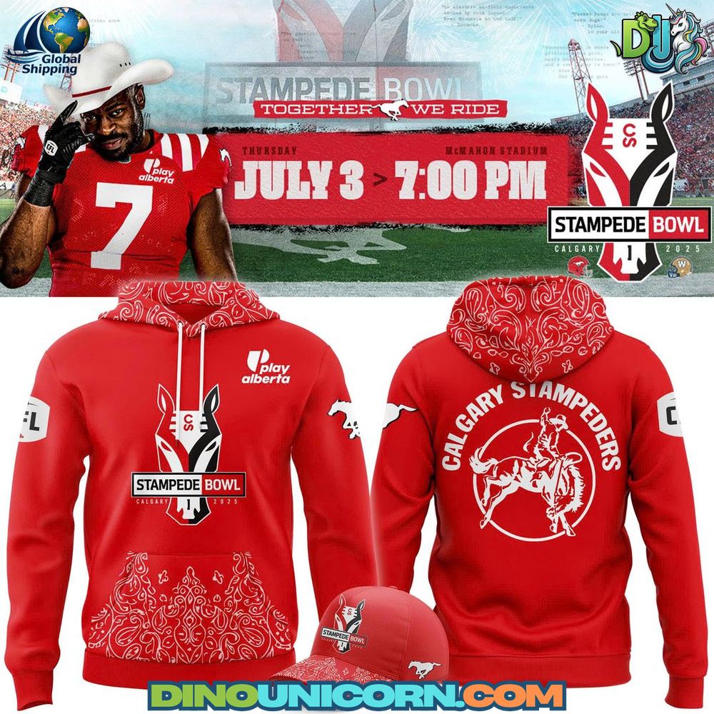 Calgary Stampeders CFL x 2025 Stampede Bowl Hoodie Calgary Stampeders CFL x 2025 Stampede Bowl Hoodie