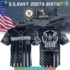 Fayetteville Woodpeckers MiLB x U.S. NAVY 250th Birthday Baseball Jersey