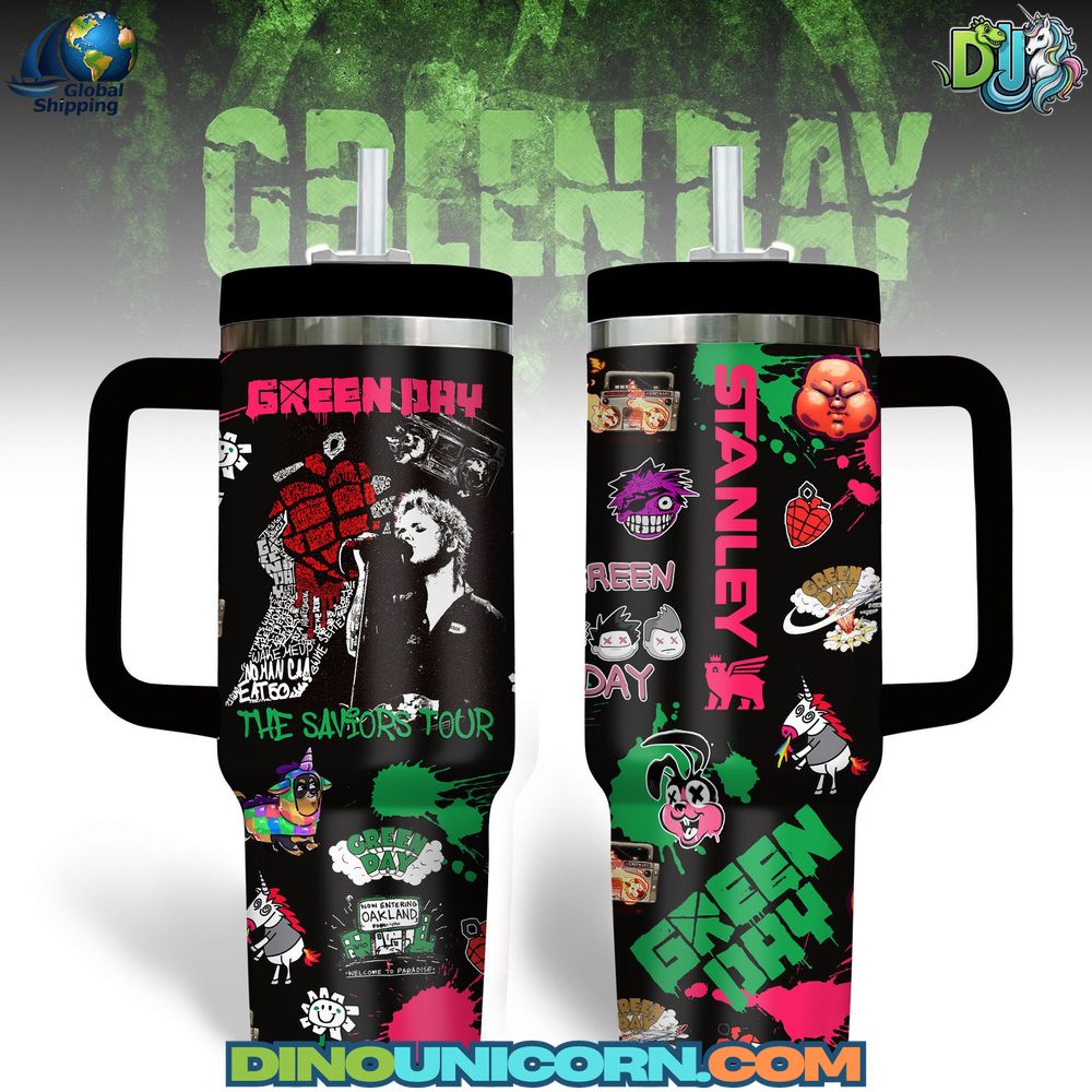 Green Day Saviors Tour Stanley Tumbler Cup Green Day Saviors Tour Stanley Tumbler Cup