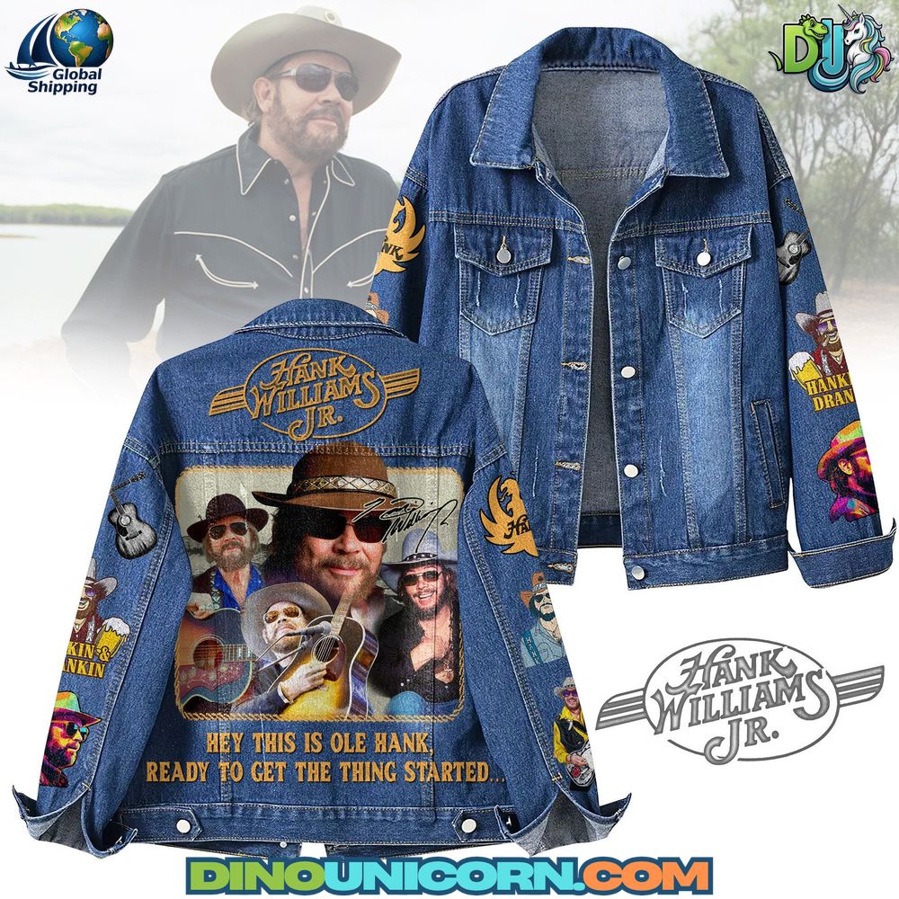Hank Williams Jr Denim Jacket Hank Williams Jr. Denim Jacket