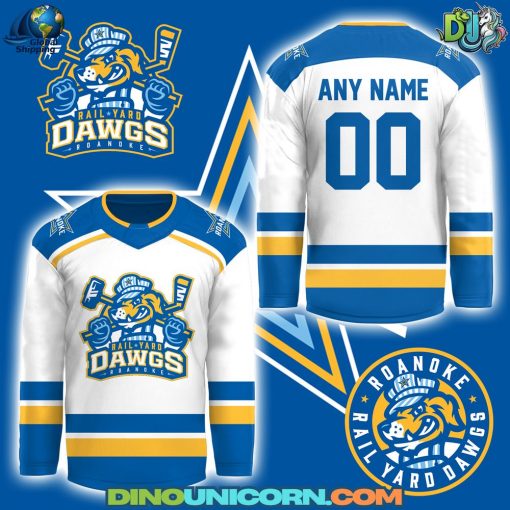 Roanoke Rail Yard Dawgs SPHL White Hockey Jersey