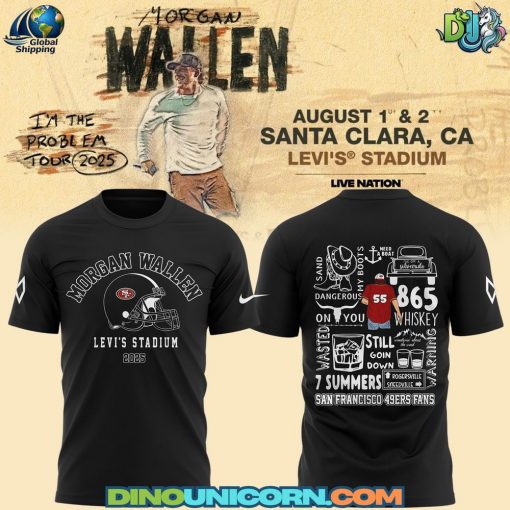 San Francisco 49ers NFL x Morgan Wallen Black T-shirt