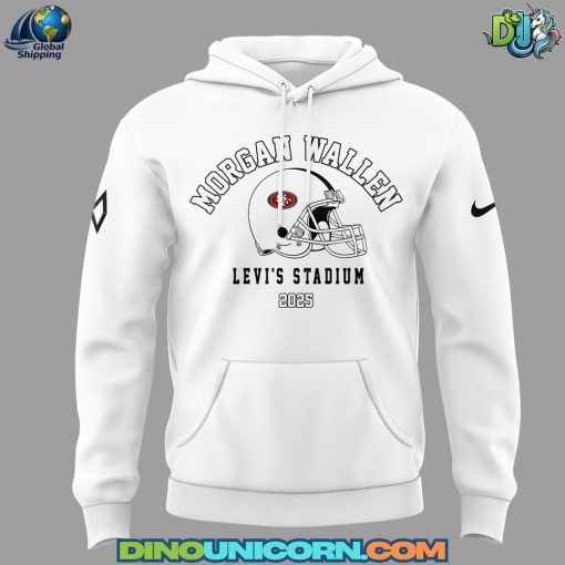 San Francisco 49ers NFL x Morgan Wallen White Hoodie