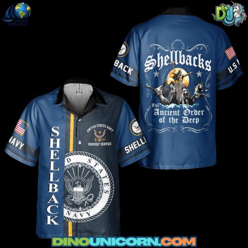 Shellback Ancient Order Of The Deep Hawaiian Shirt