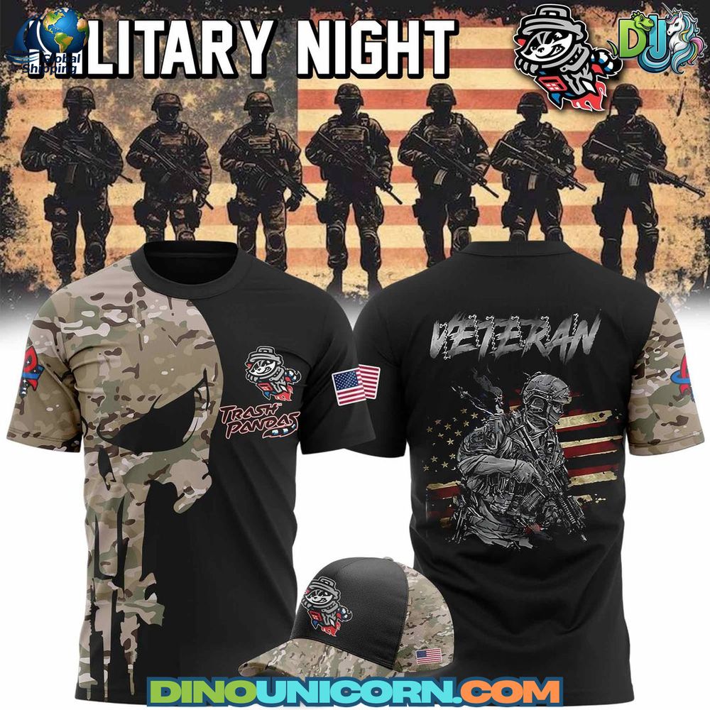 Trash Pandas MiLB Military Tshirt Trash Pandas MiLB Military T-shirt