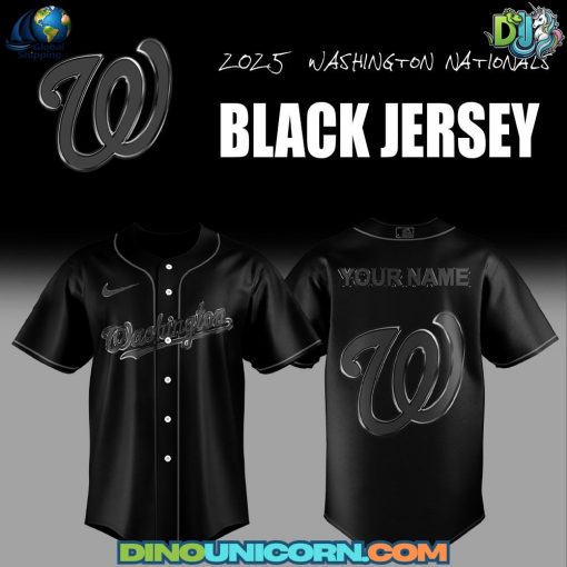 Washington Nationals MLB Back In Black Baseball Jersey