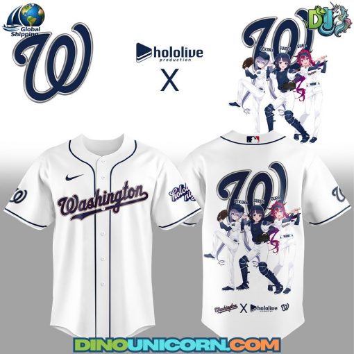 Washington Nationals MLB x Hololive Night Baseball Jersey