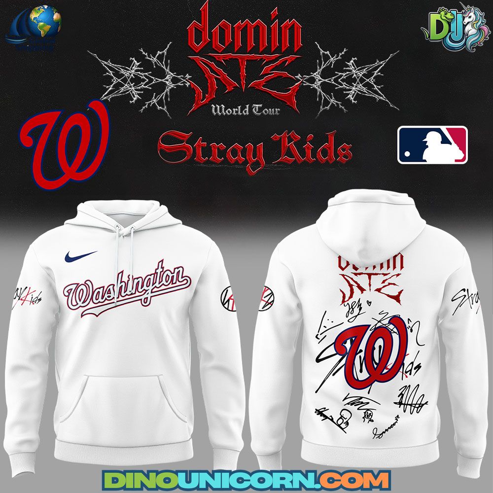 Washington Nationals MLB x Stray Kids Tour Hoodie Washington Nationals MLB x Stray Kids Tour Hoodie