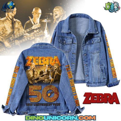 Zebra Band Denim Jacket