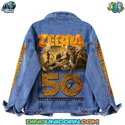 Zebra Band Denim Jacket