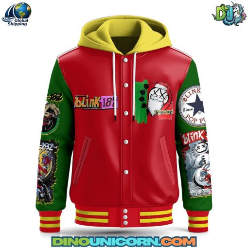 Blink-182 Band Hooded Baseball Jacket