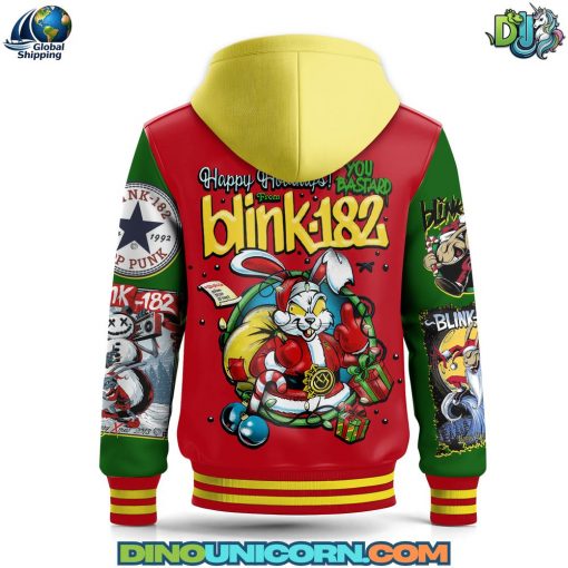 Blink-182 Band Hooded Baseball Jacket