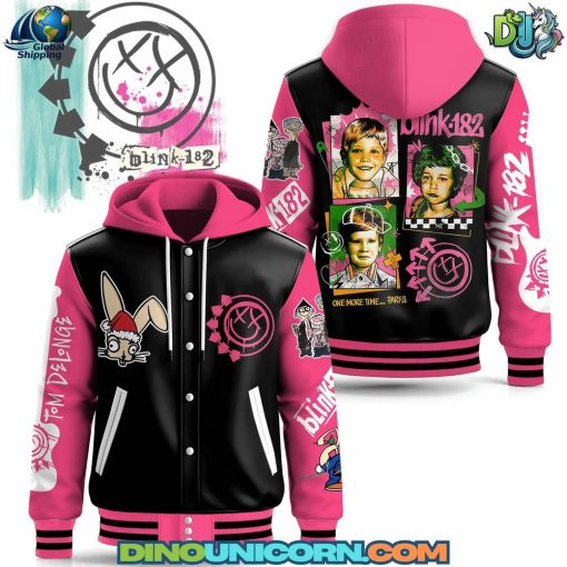 Blink-182 Rock Band Hooded Baseball Jacket