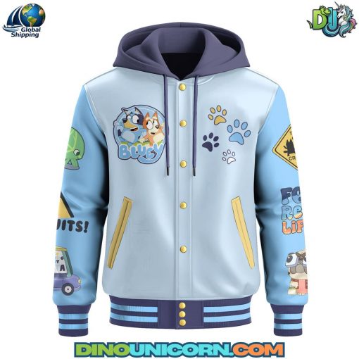 Bluey Hooded Baseball Jacket