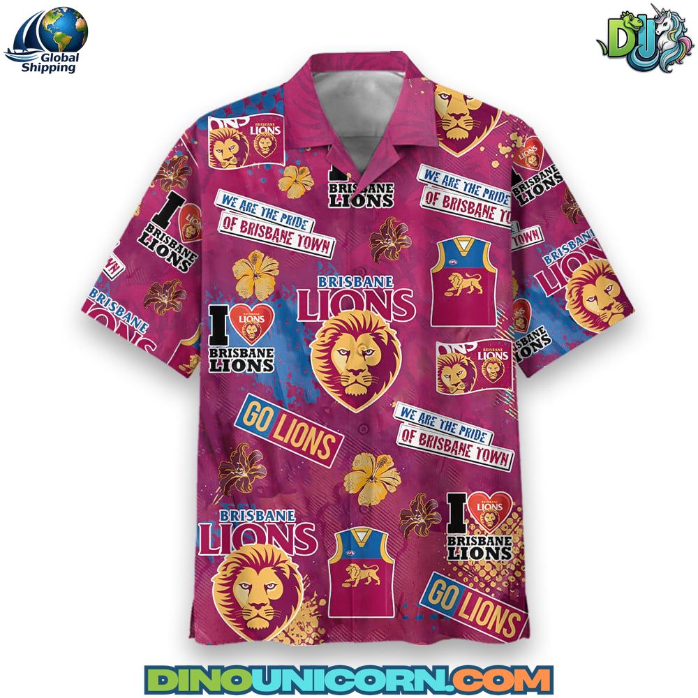 Brisbane Lions Hawaiian Shirt Brisbane Lions Hawaiian Shirt