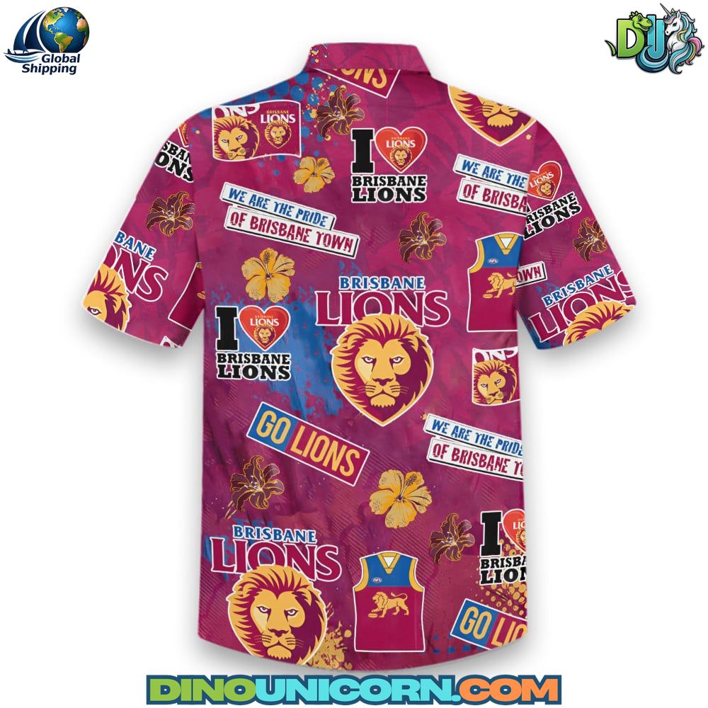 Brisbane Lions Hawaiian Shirt Brisbane Lions Hawaiian Shirt