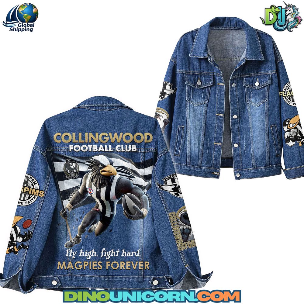 Collingwood Football Club Denim Jacket Collingwood Football Club Denim Jacket