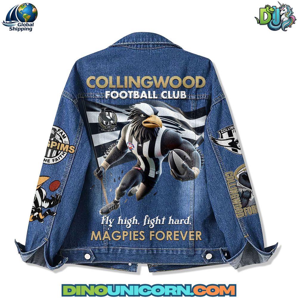 Collingwood Football Club Denim Jacket Collingwood Football Club Denim Jacket