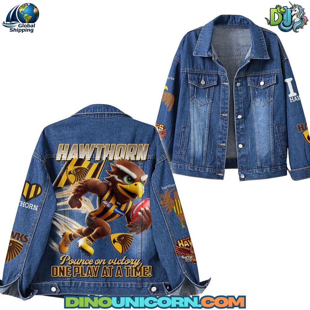 Hawthorn Football Club Denim Jacket Hawthorn Football Club Denim Jacket