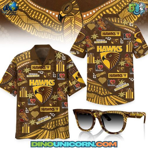 Hawthorn Football Club Hawaiian Shirt