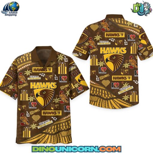 Hawthorn Football Club Hawaiian Shirt