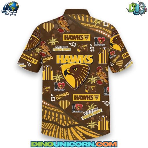 Hawthorn Football Club Hawaiian Shirt